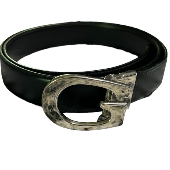 Gucci Belt Size Large Black Leather Belt with Silvertone Gucci / Single G Buckle - Picture 10 of 11